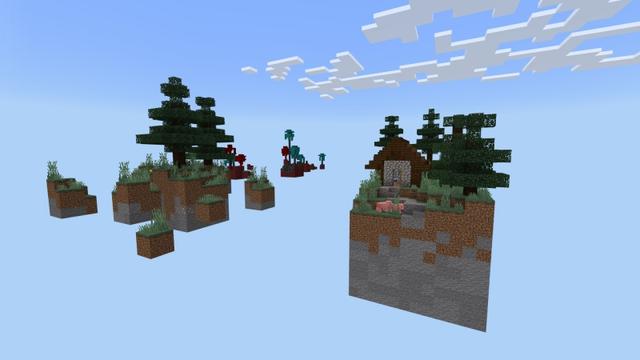Screenshot of the Minecraft Bedrock Marketplace product Sky Block created by Fall Studios.