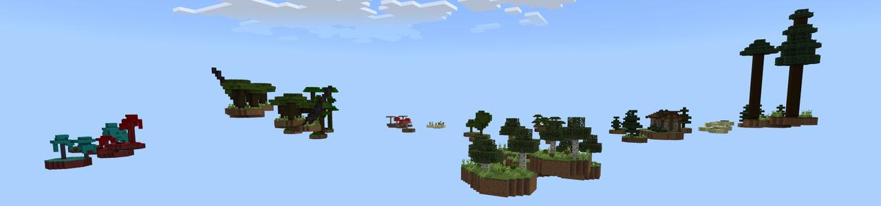Panorama of the Minecraft Bedrock Marketplace product Sky Survival created by Fall Studios.