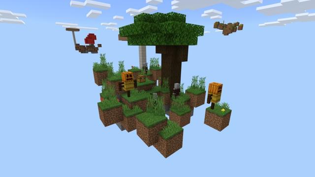 Screenshot of the Minecraft Bedrock Marketplace product Skyblock created by Fall Studios.