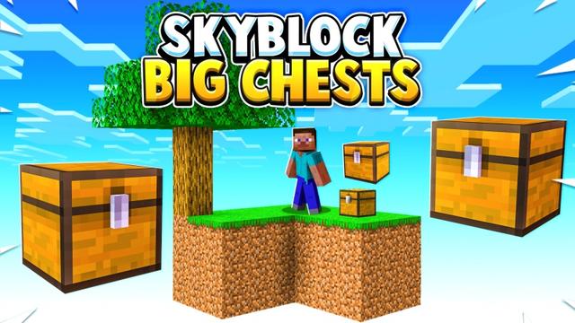 Thumbnail of the Minecraft Bedrock Marketplace product Skyblock Big Chests created by Fall Studios.