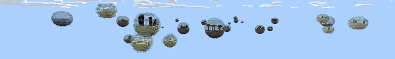 Panorama of the Minecraft Bedrock Marketplace product Skyblock Bubbles created by Fall Studios.