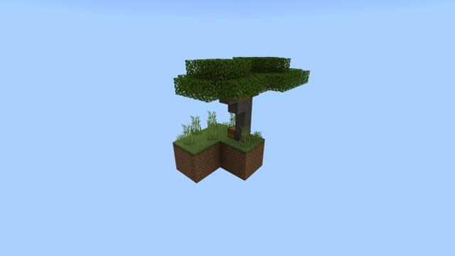 Screenshot of the Minecraft Bedrock Marketplace product Skyblock Challenge created by Fall Studios.