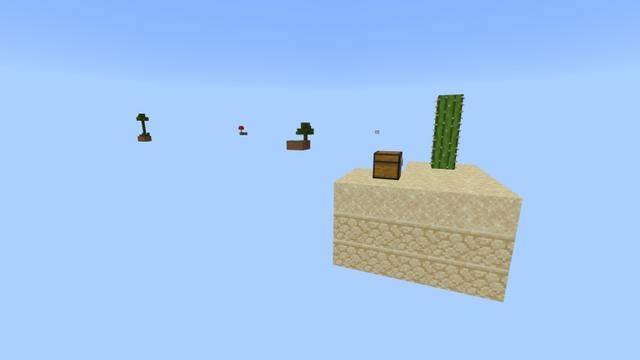 Screenshot of the Minecraft Bedrock Marketplace product Skyblock Challenge created by Fall Studios.