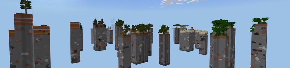 Panorama of the Minecraft Bedrock Marketplace product Skyblock Chunk Challenge created by Fall Studios.