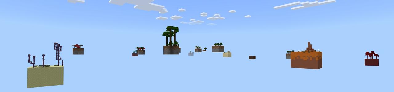 Panorama of the Minecraft Bedrock Marketplace product Skyblock Chunked created by Fall Studios.