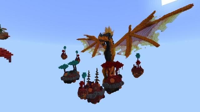 Screenshot of the Minecraft Bedrock Marketplace product Skyblock Dragons created by Fall Studios.