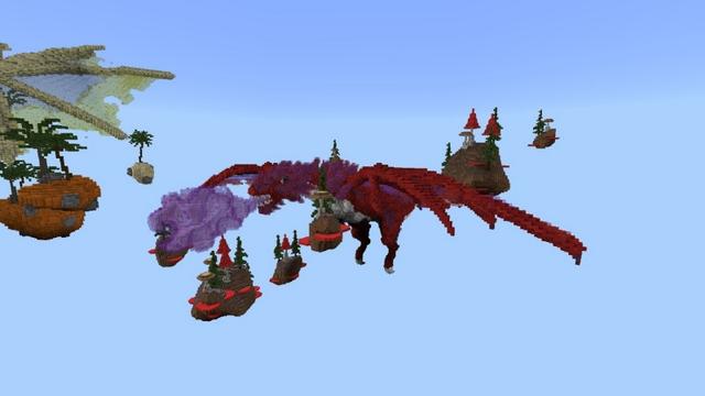 Screenshot of the Minecraft Bedrock Marketplace product Skyblock Dragons created by Fall Studios.