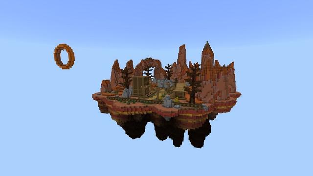 Screenshot of the Minecraft Bedrock Marketplace product Skyblock Elytra Run created by Fall Studios.
