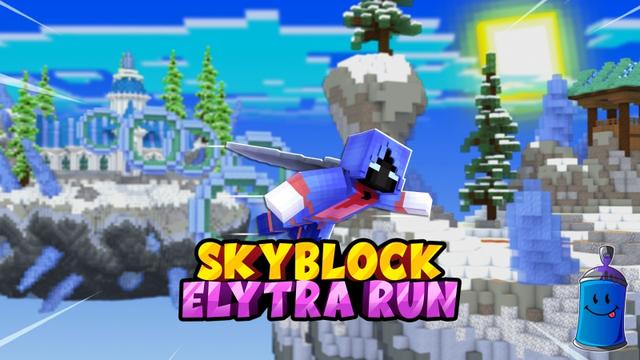 Thumbnail of the Minecraft Bedrock Marketplace product Skyblock Elytra Run created by Fall Studios.