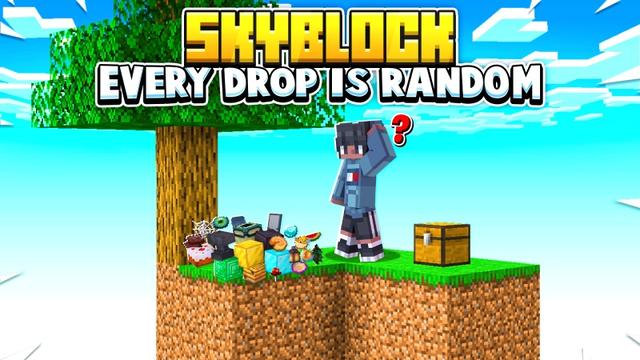 Thumbnail of the Minecraft Bedrock Marketplace product Skyblock every drop is random created by Fall Studios.