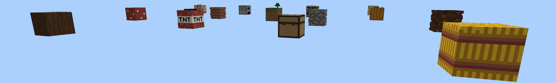 Panorama of the Minecraft Bedrock Marketplace product Skyblock Giant Blocks created by Fall Studios.