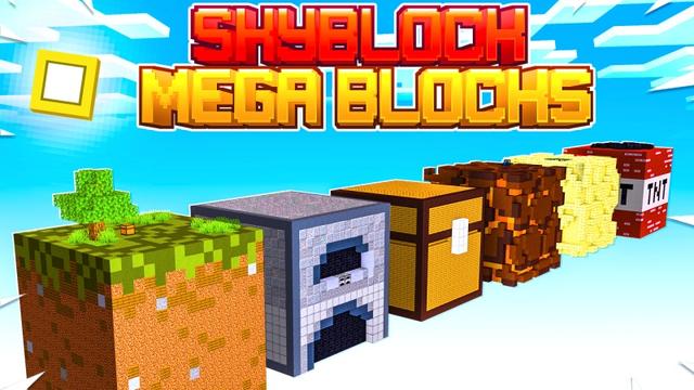 Thumbnail of the Minecraft Bedrock Marketplace product Skyblock Bloques Gigantes created by Fall Studios.