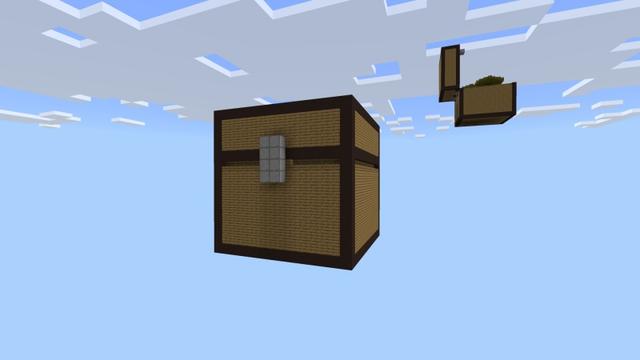 Screenshot of the Minecraft Bedrock Marketplace product Skyblock Giant Chests created by Fall Studios.