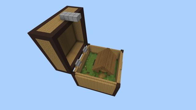 Screenshot of the Minecraft Bedrock Marketplace product Skyblock Giant Chests created by Fall Studios.
