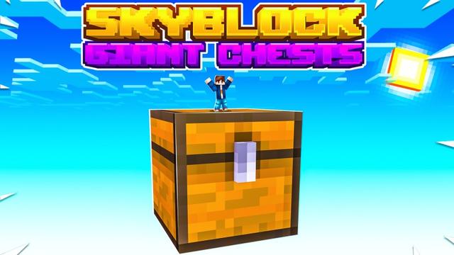 Thumbnail of the Minecraft Bedrock Marketplace product Coffres géants Skyblock created by Fall Studios.