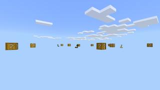 Screenshot of the Minecraft Bedrock Marketplace product Skyblock Giant Lucky Blocks created by Fall Studios.