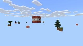 Screenshot of the Minecraft Bedrock Marketplace product Skyblock Giant TNT created by Fall Studios.
