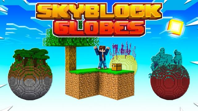 Thumbnail of the Minecraft Bedrock Marketplace product Globes Skyblock created by Fall Studios.