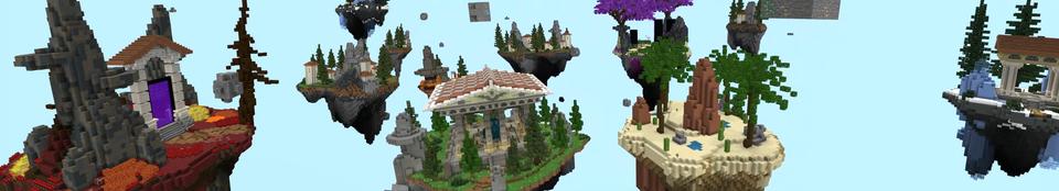 Panorama of the Minecraft Bedrock Marketplace product Skyblock Greek Gods created by Fall Studios.