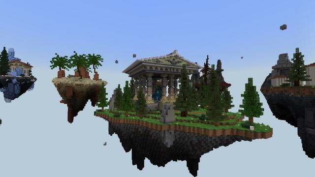 Screenshot of the Minecraft Bedrock Marketplace product Skyblock Greek Gods created by Fall Studios.
