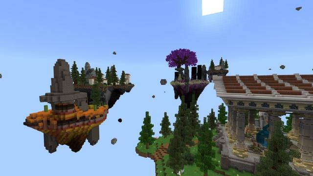 Screenshot of the Minecraft Bedrock Marketplace product Skyblock Greek Gods created by Fall Studios.