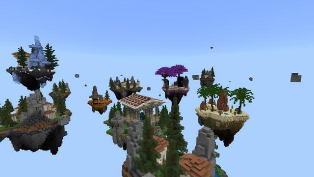 Screenshot of the Minecraft Bedrock Marketplace product Skyblock Greek Gods created by Fall Studios.