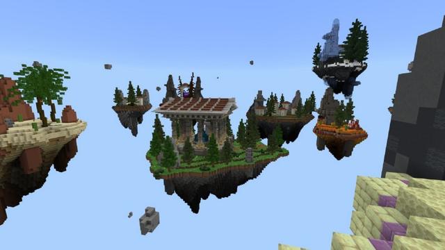 Screenshot of the Minecraft Bedrock Marketplace product Skyblock Greek Gods created by Fall Studios.