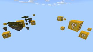 Screenshot of the Minecraft Bedrock Marketplace product Skyblock Lucky Block created by Fall Studios.