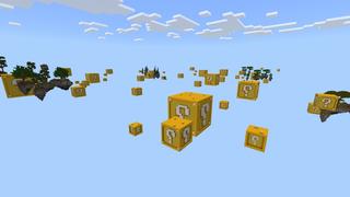 Screenshot of the Minecraft Bedrock Marketplace product Skyblock Lucky Block created by Fall Studios.