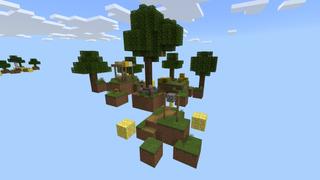 Screenshot of the Minecraft Bedrock Marketplace product Skyblock Lucky Blocks created by Fall Studios.