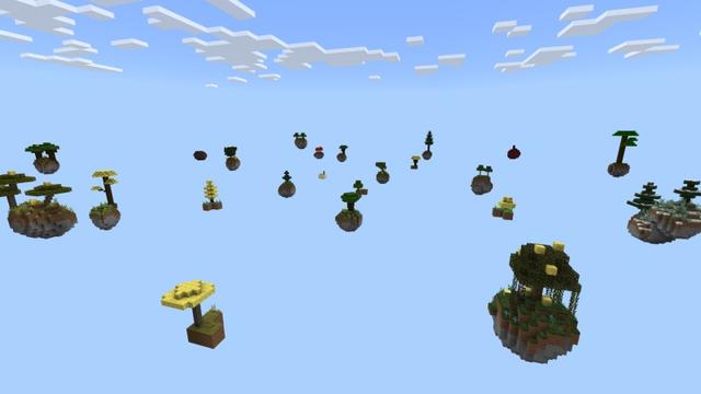 Screenshot of the Minecraft Bedrock Marketplace product Skyblock Lucky Islands created by Fall Studios.