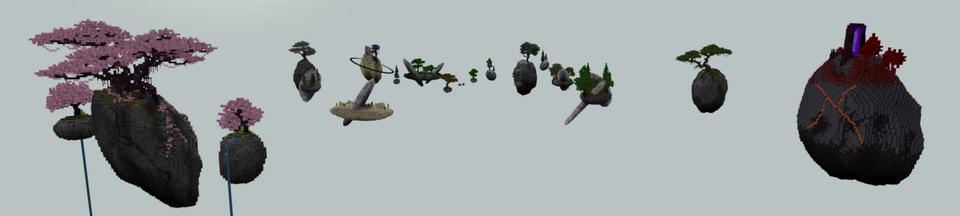 Panorama of the Minecraft Bedrock Marketplace product Skyblock One Block created by Fall Studios.