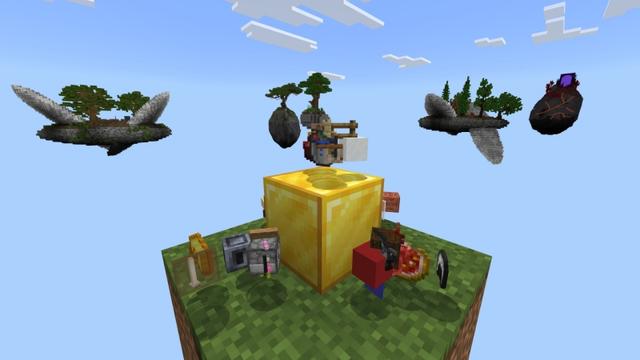 Screenshot of the Minecraft Bedrock Marketplace product Skyblock One Block created by Fall Studios.