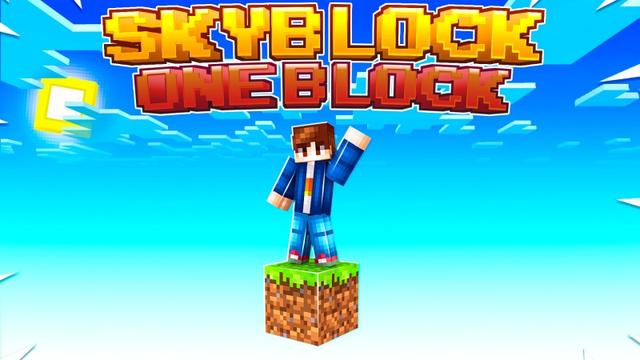 Thumbnail of the Minecraft Bedrock Marketplace product Skyblock Un Bloque created by Fall Studios.