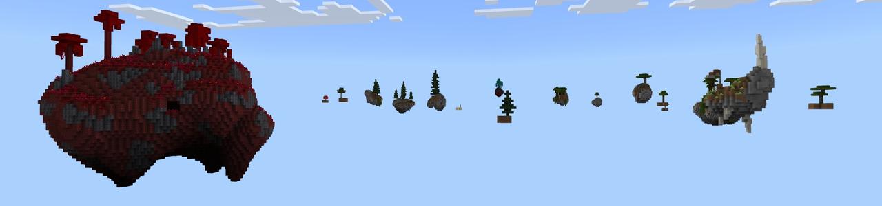 Panorama of the Minecraft Bedrock Marketplace product Skyblock Original created by Fall Studios.