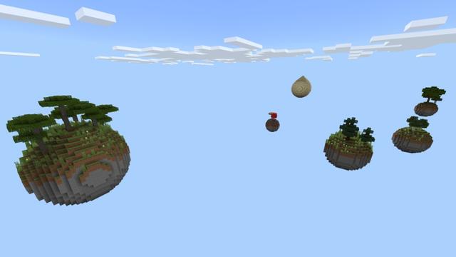 Screenshot of the Minecraft Bedrock Marketplace product Skyblock Planets created by Fall Studios.