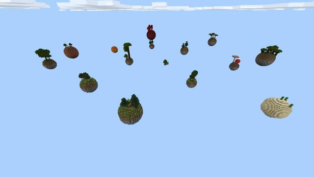 Screenshot of the Minecraft Bedrock Marketplace product Skyblock Planets created by Fall Studios.