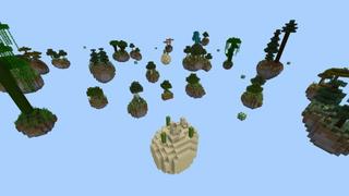 Screenshot of the Minecraft Bedrock Marketplace product Skyblock Rainbow Blocks created by Fall Studios.