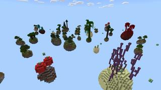 Screenshot of the Minecraft Bedrock Marketplace product Skyblock Rainbow Blocks created by Fall Studios.