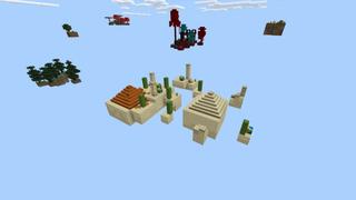 Screenshot of the Minecraft Bedrock Marketplace product Skyblock Rainbow Lucky Blocks created by Fall Studios.