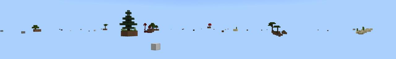 Panorama of the Minecraft Bedrock Marketplace product Skyblock Random Blocks created by Fall Studios.