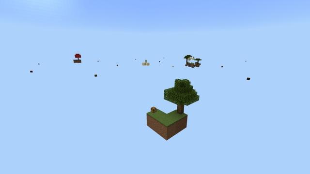 Screenshot of the Minecraft Bedrock Marketplace product Skyblock Random Blocks created by Fall Studios.