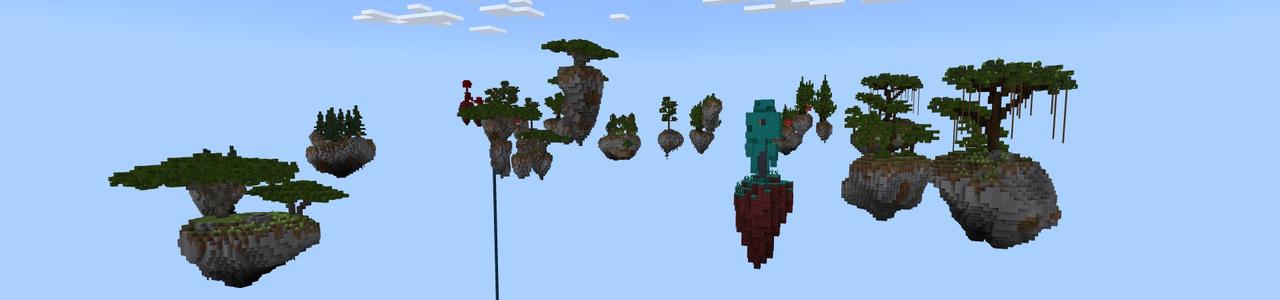 Panorama of the Minecraft Bedrock Marketplace product Skyblock Random Drop Challenge created by Fall Studios.