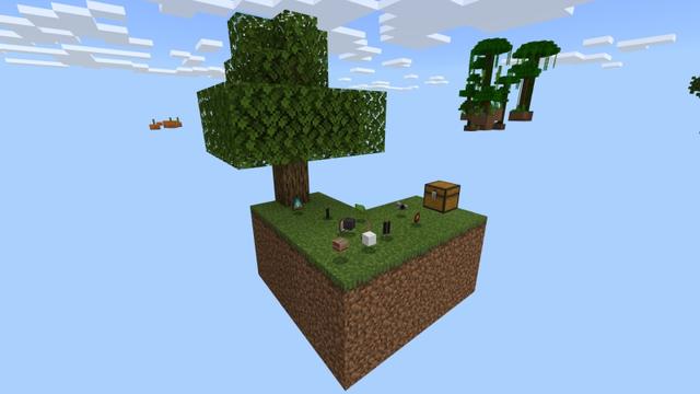 Screenshot of the Minecraft Bedrock Marketplace product Skyblock Random Drops created by Fall Studios.