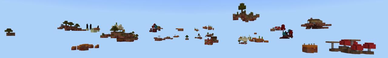Panorama of the Minecraft Bedrock Marketplace product Skyblock Wastelands created by Fall Studios.