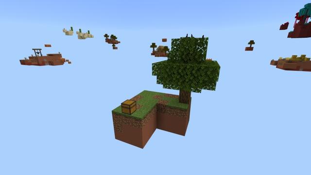 Screenshot of the Minecraft Bedrock Marketplace product Skyblock Wastelands created by Fall Studios.