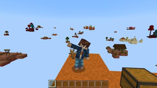 Screenshot of the Minecraft Bedrock Marketplace product Skyblock Wastelands created by Fall Studios.