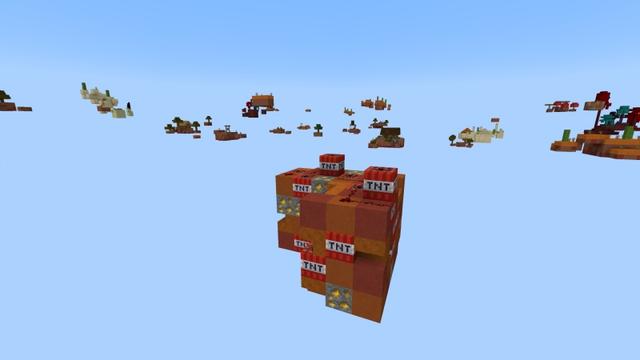 Screenshot of the Minecraft Bedrock Marketplace product Skyblock Wastelands created by Fall Studios.