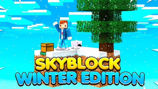 Thumbnail of the Minecraft Bedrock Marketplace product Skyblock: Winter Edition created by Fall Studios.