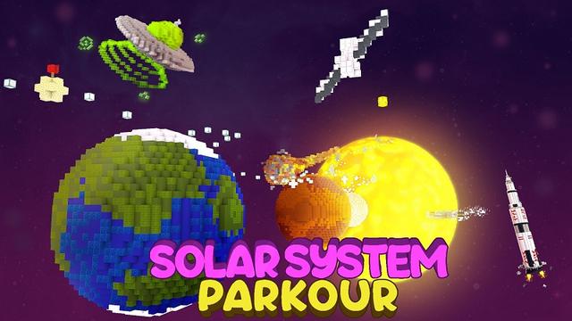 Thumbnail of the Minecraft Bedrock Marketplace product Solar System Parkour created by Fall Studios.
